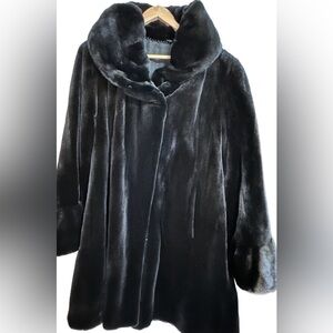 Mink Jacket – Sheared Mink Fur / Mink Collar Cuffs